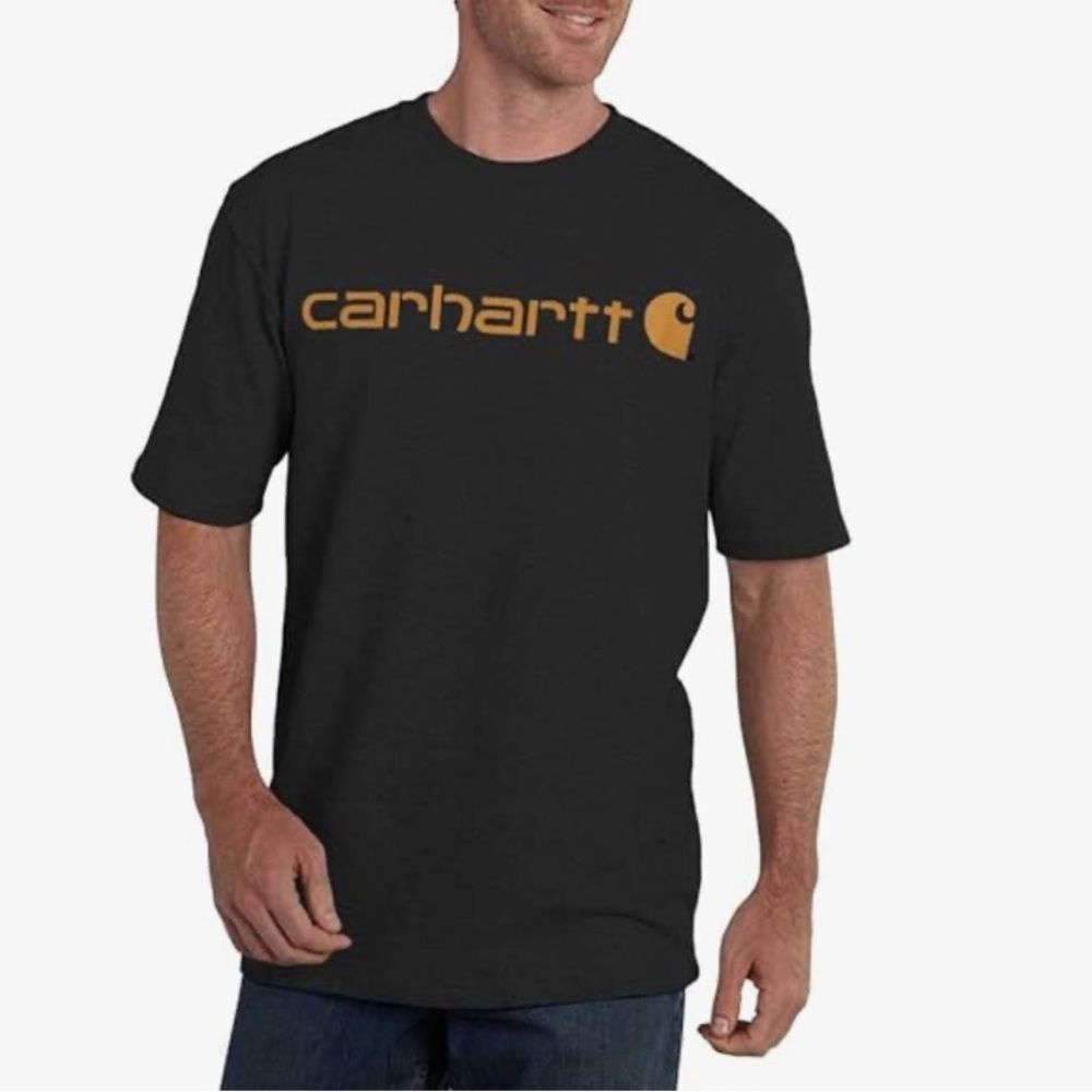 Carhartt Loose Fit Heavyweight Short-Sleeve Logo Graphic T-Shirt 2XL Black NWT